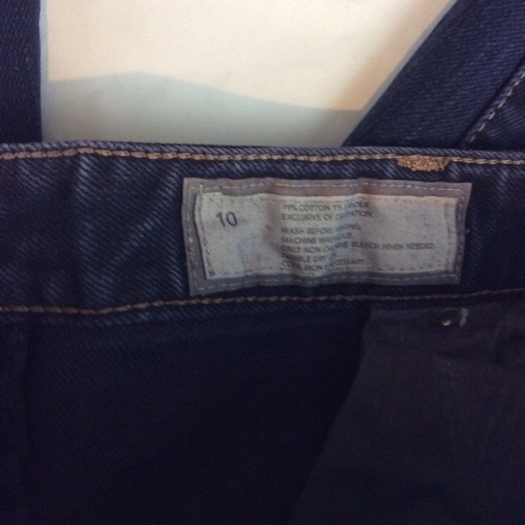 Loft Boot Cut Slim Mid-Rise Womens Jeans Size 10 Dark Wash inseam 29 Button - Picture 8 of 12